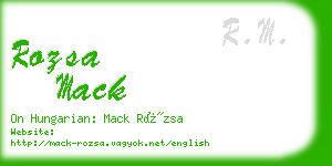 rozsa mack business card